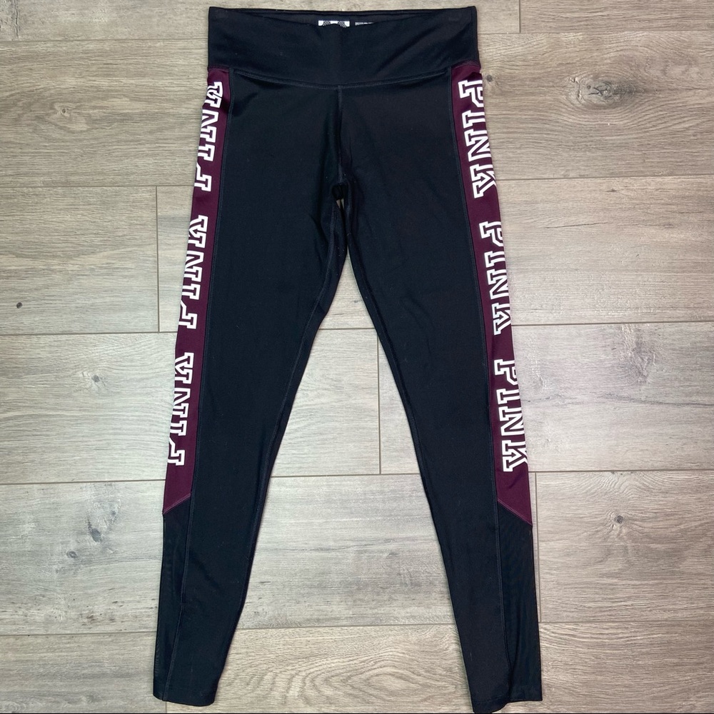 Victoria Secret Pink Ultimate Leggings stripe Mesh